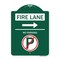 Signmission Fire Lane No Parking W/ No Parking & Right Arrow Heavy-Gauge Alum Sign, 18" x 24", GW-1824-24011 A-DES-GW-1824-24011 - alternate 1